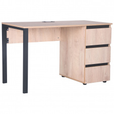 Комп'ютерний стіл однотумбовий Pluto ST R AMF з трьома ящиками 120х60 h75 Дуб Ендгрейн для кабінету офісу