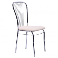 Обідній стілець із м'яким сидінням Цезар Хром AMF Неаполь-04 для кухні вітальні кафе закладів громадського харчування HoReCa Киев