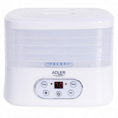 Електросушарка для овочів фруктів грибів Adler AD 6658 White Нова Прага
