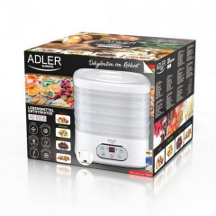 Електросушарка для овочів фруктів грибів Adler AD 6658 White Нова Прага