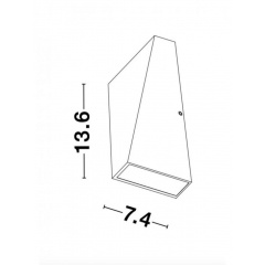 Вуличний світильник Nova Luce Miley 7.4x13.6 см Чорний (Nova9202262) Вишневе