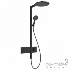 Душевая стойка с термостатом Hansgrohe Raindance Alive S 300 1jet ShowerSelect Comfort 24582670 черный матовый