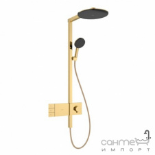 Душевая стойка с термостатом Hansgrohe Raindance Alive S 300 2jet ShowerSelect Comfort 24595990 золото