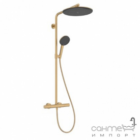 Душевая стойка с термостатом Hansgrohe Raindance Alive S Puro 300 1jet EcoSmart 24593140 Ecostat Element бронза браш