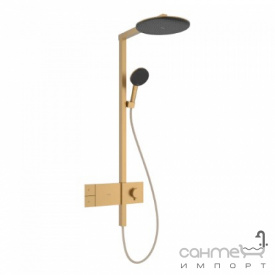 Душевая стойка с термостатом Hansgrohe Raindance Alive S 300 1jet ShowerSelect Comfort 24582140 бронза браш