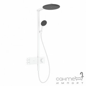 Душевая стойка с термостатом Hansgrohe Raindance Alive S 300 2jet ShowerSelect Comfort 24595700 матовая белая