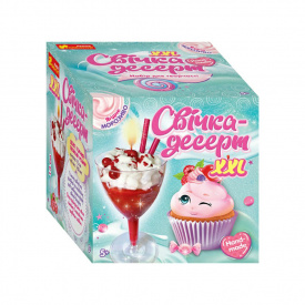 Гелева свічка в стаканчику "Вишневий десерт" Ranok Creative 10100525 своїми руками