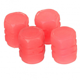 Ковпачки флуоресцентні на ніпель Bik для велосипеда/машини/самокату 10 шт Червоний (КНО50781-10)