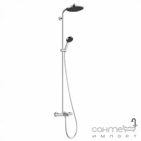 Душевая стойка с термостатом и изливом Hansgrohe Activera S 240 1jet EcoSmart 28871000 Ecostat Fine хром