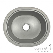 Овальная гранитная кухонная мойка Adamant Circum 500x425x180 01 белая