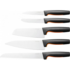 Набор кухонных ножей Fiskars Functional Form 6 предметов Черный (1057554) Киев