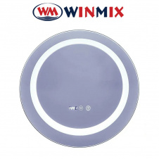 Зеркало для ванной комнаты Winmix PLAIN MC02-60-CASE (с LED-подсветкой, часы, антизапотевание)