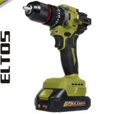 Шуруповерт аккумуляторный ударный бесщеточный ELTOS ДА-20/13 UBL (2*(20В, 2 Ач)) в кейсе