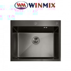 Кухонная мойка Winmix MH5843 Nano-Black из нержавеющей стали, Графит