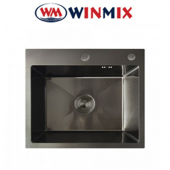 Кухонная мойка Winmix MH5045 Nano-Black из нержавеющей стали, Графит Вараш