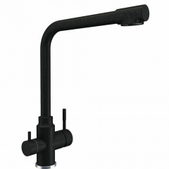 Змішувач для кухні з виходом під осмос Platinex KT 8201, (під фільтр), Чорний Долина