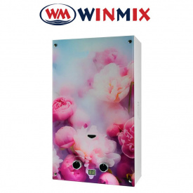 Газова колонка Winmix GWH-0410 Basic Glass, 10 літрів "Квіти"