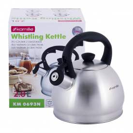 Кухонный чайник со свистком из нержавеющей стали 2л KL225383 Kamille