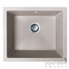 Прямоугольная кухонная мойка под столешницу Adamant Catalana 530x455х200 графит