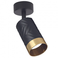 Спот Polux Arras 5.5x5.5x10 см Чорно-золотистий (Pol323538) Хмільник