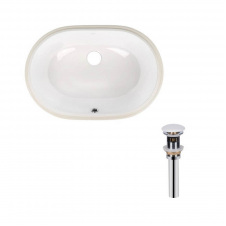 Фото - Раковина врізна овальна Qtap Stork 560x395x195 мм White + Донний клапан PU02O Раковина врізна овальна Qtap Stork 560x395x195 мм White + Донний клапан PU02O