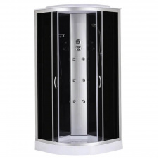 Душовий бокс з гідромасажем Mixxus STRONG SBH02-90x90x215-GR Satin з низьким піддоном (MI6891)