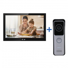 Комплект відеодомофона 10" Dahua DHI-VTH5341G-W + виклична панель DHI-VTO2311R-WP Premium Black (53563)