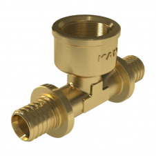 Трійник латунний з трубкою KAN-therm з РВ UltraLine 25 Rp1x2"