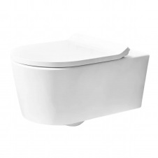 Унітаз підвісний з кришкою Hansgrohe EluPura S 540 rimless безободковий, білий (60193450_60148450)