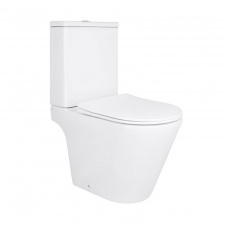 Унітаз підлоговий Qtap Dove безобідковий з сидінням Soft-close білий (QT06228380BW)