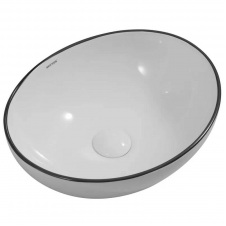 Раковина накладна Mixxus Premium Ellipse-0108 Edge Black 400x330x145 мм (MP6527)