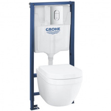 Комплект Grohe SOLIDO 5 в 1 унітаз + інсталяція Rapid SL з клавішею Arena Cosmopolitan