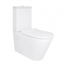 Унітаз підлоговий Qtap Vlasta безобідковий з сидінням Soft-close білий (QT28228300W)