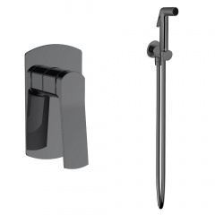 Гігієнічний душ із змішувачем Volle Solo (1510.101405+1586.190105) pistola gris (SET20240403) Дзензелівка