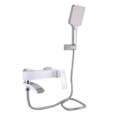 Змішувач для ванни Qtap Swan Cascada з душовим гарнітуром хром/білий (QTSWA260CRW45569) Киев