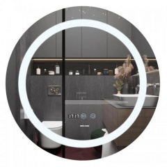 Дзеркало Mixxus Plain MC02-80 LED Touch, Anti-fog, димер, рег. яскравості, годинник (MI6931) Фастів