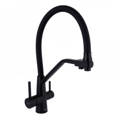 Змішувач для кухні Lidz Aria 020F3 Black Matt (LDARI020F3BLA39212) Пологи