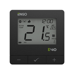 Терморегулятор для котла Engo E40-BATB ZigBee чорний (932312602) Славута