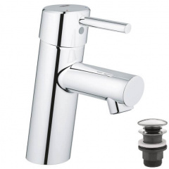 Змішувач для раковини Grohe Concetto S-Size + нажимний донний клапан Лозова