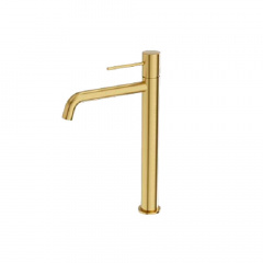 Змішувач для умивальника Lavita Orion високий, brushed gold (5900378341413) Еланец