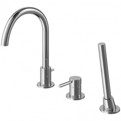 Змішувач на борт ванни Kohlman Roxin Chrome QB241R Киев