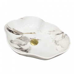 Раковина накладна VBI Faleria Carrara glossy (VBI-016700) Балаклія