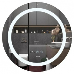 Дзеркало Mixxus Plain MC02-60 LED-підсвічування, антизапотівання, годинник (MI6012) Кропива
