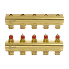 Розподільчий колектор Danfoss FHF5 без ротаметрів (088U0505) Тячів