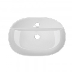 Раковина накладна Qtap Scorpio 600x400x130 білий (QT14118045W) Надвірна