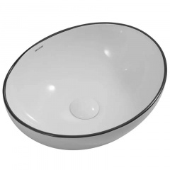 Раковина накладна Mixxus Premium Ellipse-0108 Edge Black 400x330x145 мм (MP6527) Коростень