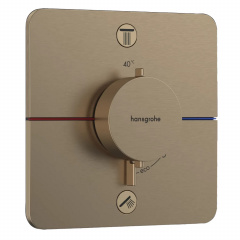 Змішувач для душу Hansgrohe ShowerSelect Comfort Q з термостатом на 2 споживача шліфована бронза (15583140) Владимир-Волынский