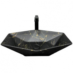 Раковина VBI Venezia S Marble чорний матовий VBI-012403 Черноморск