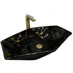 Раковина VBI Venezia Marble Glossy чорний VBI-012405 Ворожба