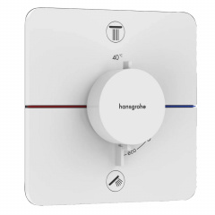 Змішувач для душу Hansgrohe ShowerSelect Comfort Q з термостатом на 2 споживача білий матовий (15583700) Вишневое